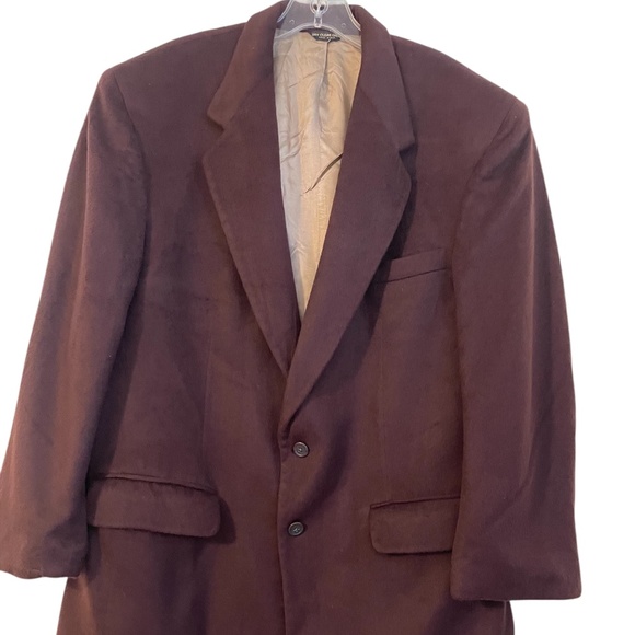 Vintage Men's PBM Pincus Brothers Maxwell 100% Cashmere Burgundy Jacket Blazer - Picture 6 of 13